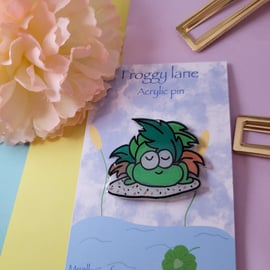 Frog pin badge
