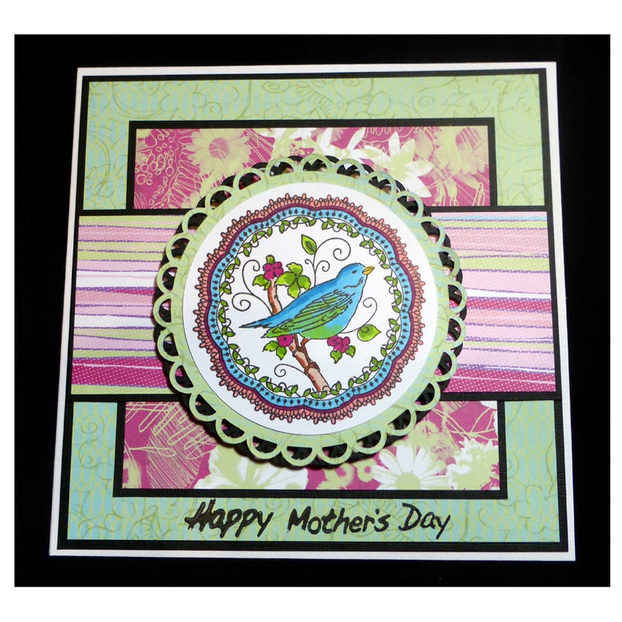 Vintage Lace Bluebird Mother's Day Card (MD369)