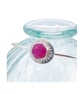 Pink Sapphire Sterling Silver Bangle Handmade  - Image 1