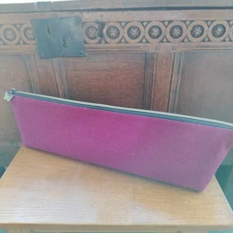 Wool tweed Knitting Needle case