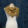 Hand knit beaded lace edged scarf in Merino, Alpaca & Silk blend - Design F213
