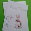Easter Card with Bunny and Daffodil.