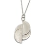 Geometric sterling silver semi circle handmade pendant - Image 4