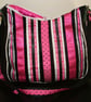Black, Pink and White flower Handbag - Image 2
