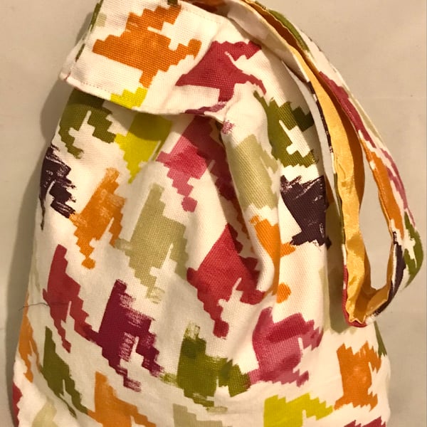 Multicoloured Houndstooth, Japanese Knot Bag