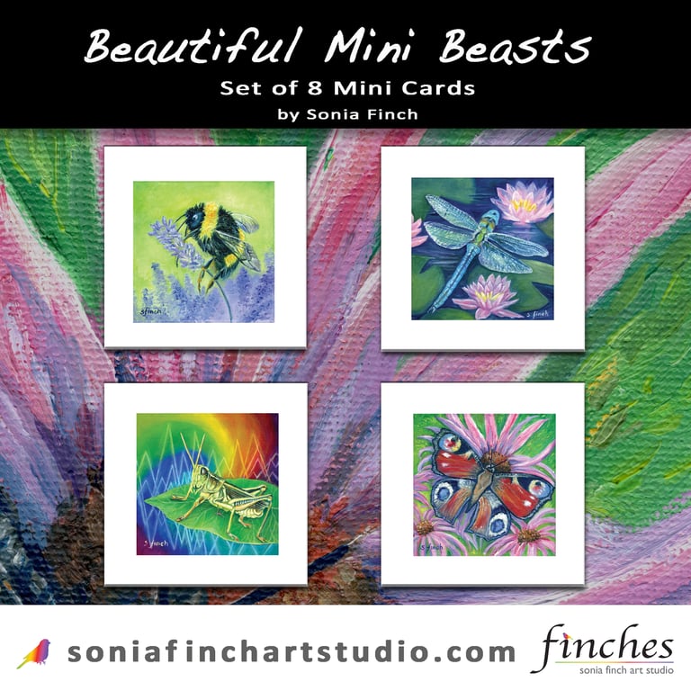 Mini Beast Set of Mini Cards x 8