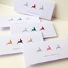 Christmas Cards,Pk of 5,'Dancing Deers',Handmade Xmas Cards
