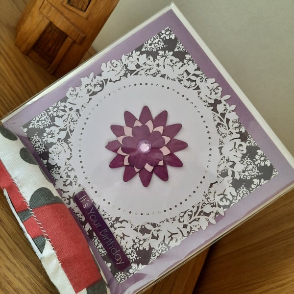 "It's Your Birthday" Purple Floral Card