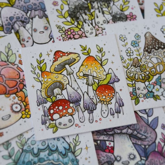 mushroom month - day 27 - original twinchie illustration