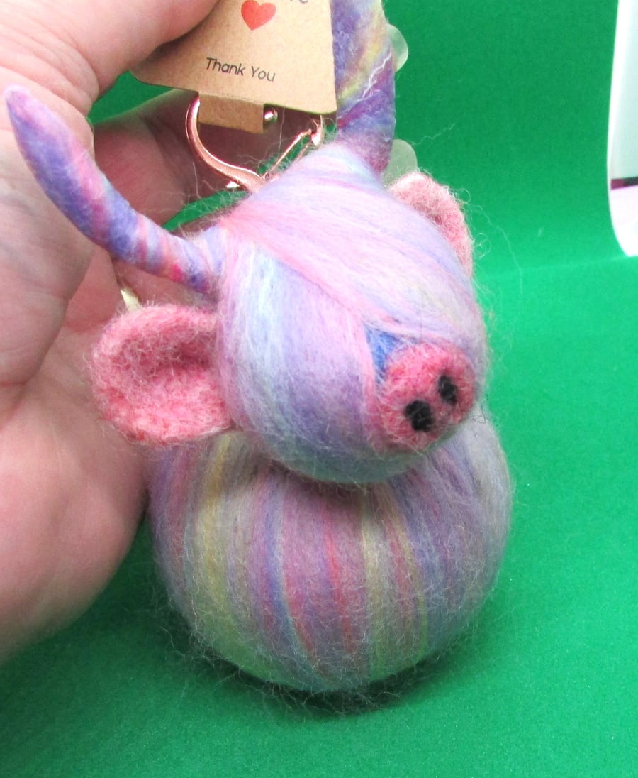 Highland Cow Rainbow Keyring Charm for Bags & Key