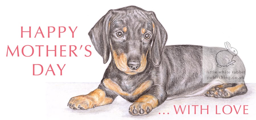 Henry the Dachshund - Mother's Day Card