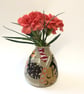 SMALL CERAMIC STONEWARE VASES IN EARTHY ETHNIC DESIGNS - Image 2