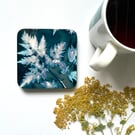 Cyanolumen Leaf Coaster Set x4 (dark wood finish)