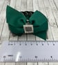School Hunter Green and Grey Pleated Bun Wrap - Image 4