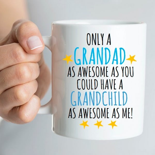 Grandad birthday gift, father's day mug, personalised mug for him, gift for dad,