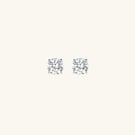 Sterling Silver Moissanite Solitaire Stud Earrings