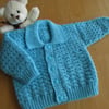 SALE 18" Baby Boys Turquoise Cardigan with collar