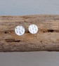 Studs - Handmade sterling silver ampersand stud earrings, unisex earring studs - Image 5