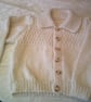 24 inch Aran Cardigan with Collar - Image 1