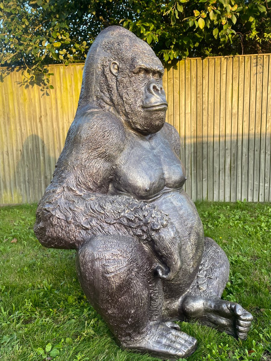 Life-Size Fibreglass King Kong Gorilla in Bronze