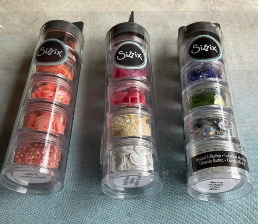 Sizzix Sequins and Beads. Set of three