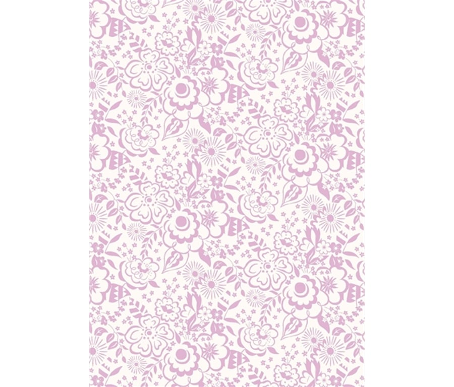Liberty Fabric Lindy Silhouette Pink - Deco Dance Collection