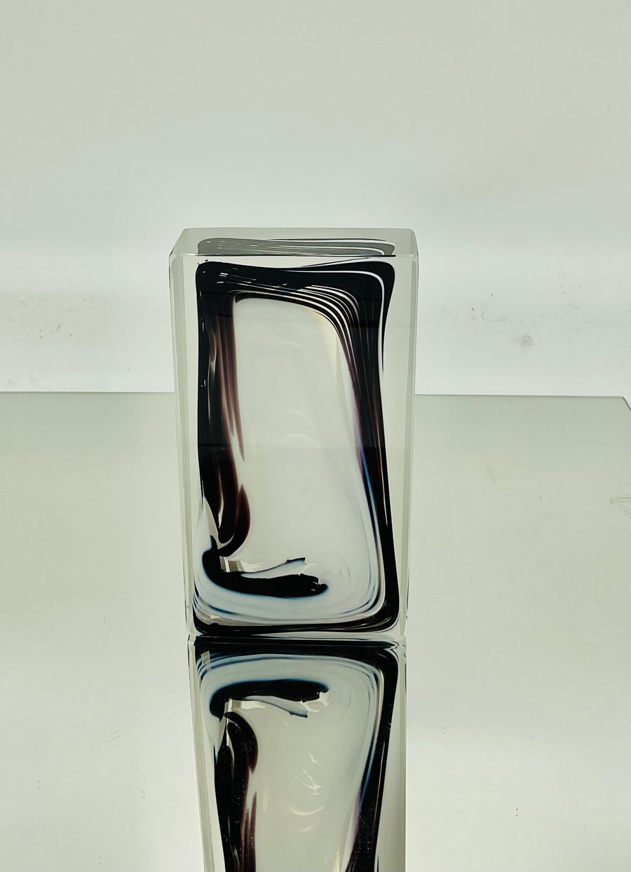 Black and White Swirly Block