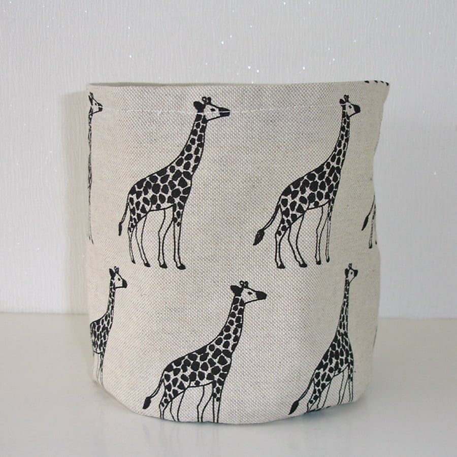 Giraffe Toilet Roll Basket Storage Pot Holder Bathroom Loo Kitchen Tidy Black