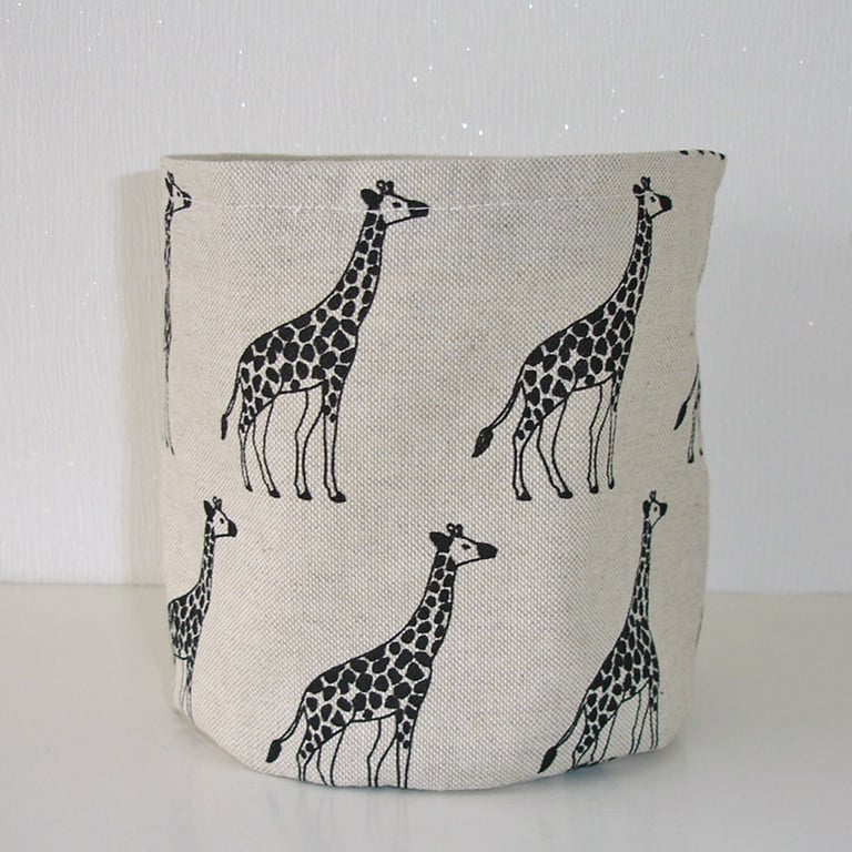 Giraffe Toilet Roll Basket Storage Pot Holder Bathroom Loo Kitchen Tidy Black