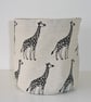 Giraffe Toilet Roll Basket Storage Pot Holder Bathroom Loo Kitchen Tidy Black