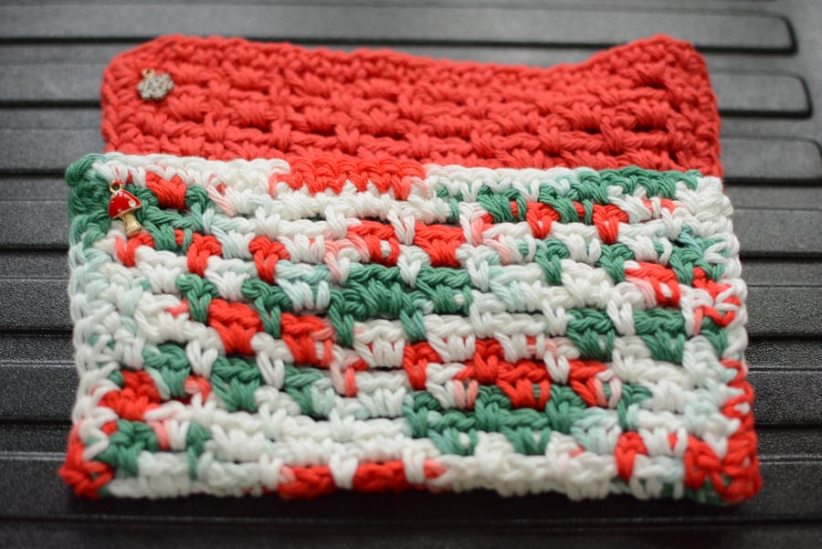 X2 Christmas Dish Cloths 