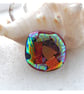 Patchwork Dichroic Fused Glass Brooch 068 Handmade  - Image 5