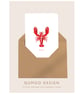 Lobster Pinch Me Pinch Moi Anniversary Card Cute Watercolor Seafood Card (QM283) - Image 2