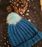 Bobble Beanie Dark Green - Image 1