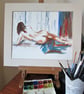 Nude woman reclining. Original painting - Image 5
