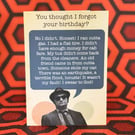 John Belushi Blues Brothers Birthday Card - A6 Perlino Cotton Heavy Card Stock