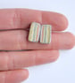 Oblong fordite stud earrings - Image 2