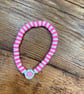 Pink and White Flower Bracelet (528) - Image 1