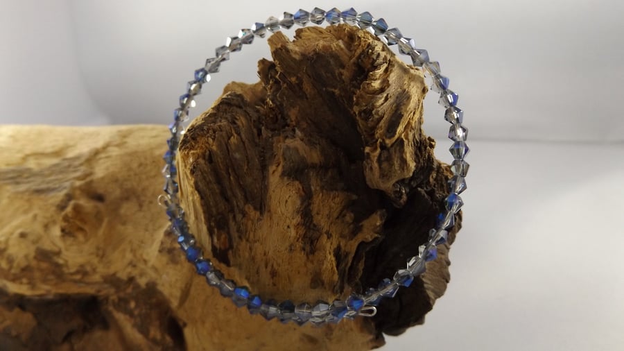 crystal memory wire bracelet
