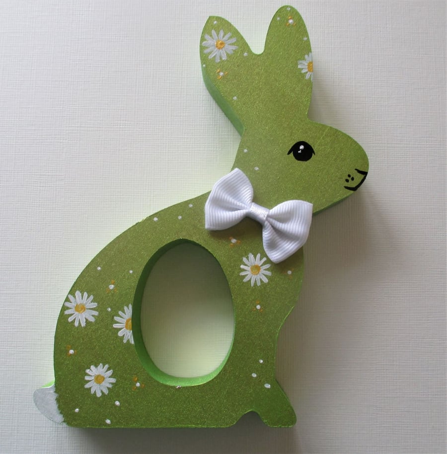 Easter Egg Holder Bunny Chocolate Egg Wooden Hand Painted MDF