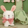 Cute white wool felt Easter bunny rabbit