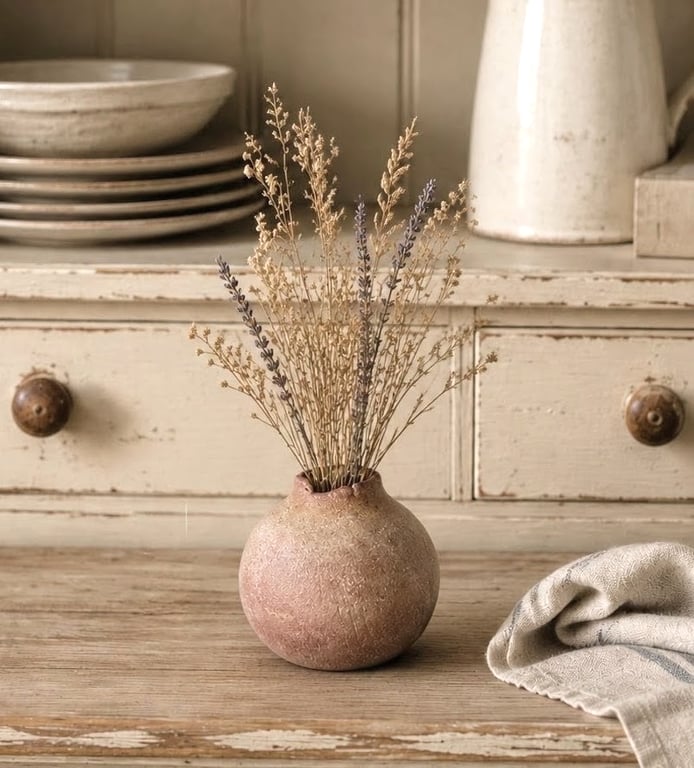 Round Textured Bud Vase, Solace Vessel, Wabi Sabi Pottery, Rustic Home Decor