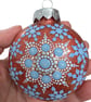 Hand painted dot painted Christmas Ornament - Image 1