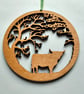 Small Highland Cow under the Trees - Wooden wall hanging - Image 4