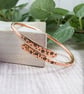Bangle, Copper Rustic Night Sky Pattern Overlap Style. Size 20cms - Image 3