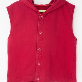 Red Sweatshirt Gilet 5 - 6 Years