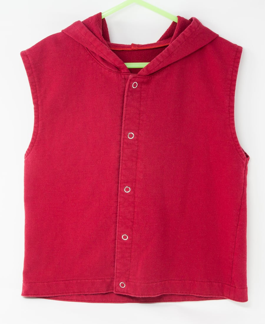 Red Sweatshirt Gilet 5 - 6 Years