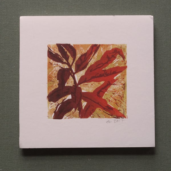 Small Square Original Lino Print