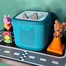 Toniebox 1 & 2 Shelf Display - Cars Road Themed - Swappable Magnetic-top Decor