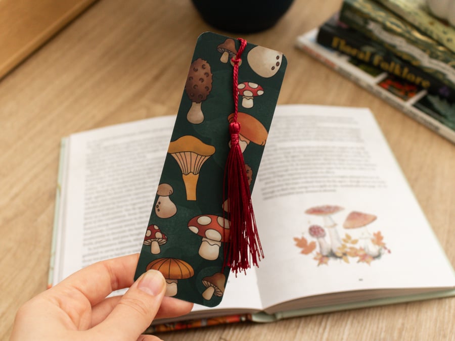 Cute Mushroom Bookmark with Tassel
